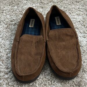 Dr. Scholl's Men's Tan Suede Perforated Slip-On Loafers